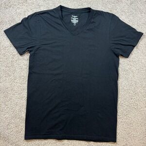 Goodfellow & Co Mens V-Neck T-Shirt Black Short Sleeve 100% Cotton Size M
